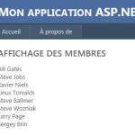 Affichage de plusieurs données à l'aide du contrôle Repeater